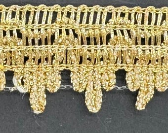 1" Metallic Gold Gimp Braid Bridal Costume Fabric Trim 5 Yards