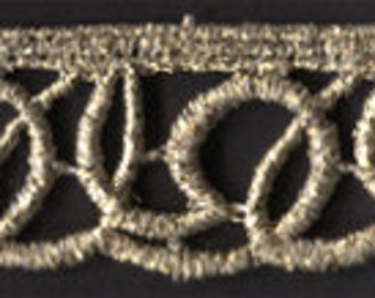 1" metallic gold venice venise lace fabric trim 10 yards