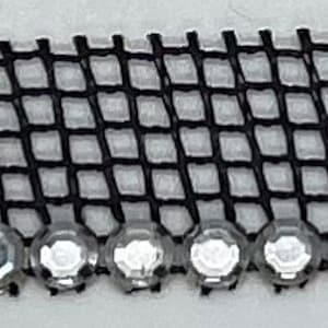 1/2 centimeter rhinestone mesh tape fabric trim 10 yards