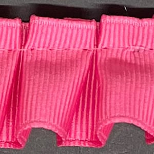7/8&quot; hot pink grosgrain pleated ribbon fabric trim 6 yards