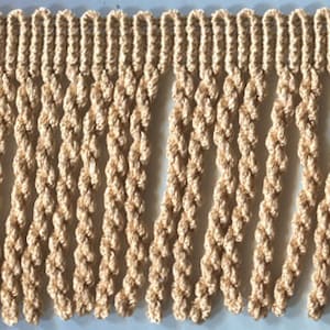 3&quot; Champagne Bullion Fringe Fabric Trim 6 Yards