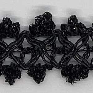 3/4&quot; black gimp braid fabric fringe trim 18 yards