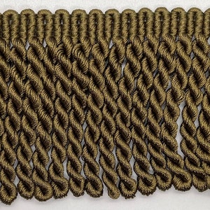 3&quot; Avocado Heavy Bullion Fringe Fabric Trim 5 yards