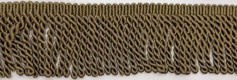 3quot; Avocado Heavy Bullion Fringe Fabric Trim 5 yards 3quot; Avocado Heavy Bullion Fringe Fabric Trim 5 yards