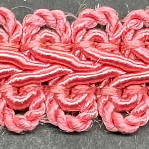 1/2&quot; Dark Rose Pink French Gimp Chinese Gimp Braid Fabric Trim 12 Yards Trimming