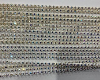 10 yards rhinestone white banding