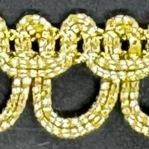 1/2" Metallic Gold Loop Fabric Fringe Upholstery Trim 12 Yards