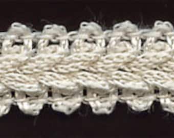 1/2" Ivory French Gimp Braid Fabric Trim 5 Yards