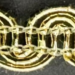 1/4&quot; Metallic Gold Scroll Gimp Braid Fabric Trim 5 Yards Upholstery Trimming