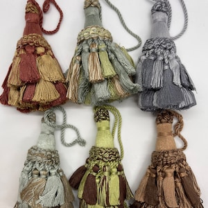 Lot Of 6 Assorted Tied Key Tassels Approx 4 & 1/2 inches