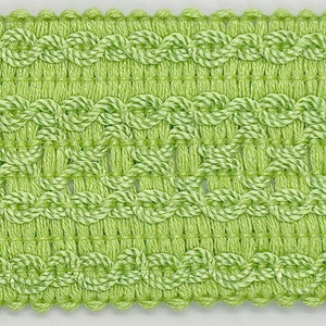 Garniture en tissu tressé gansé vert lime de 1&3/4 po., 18 mètres