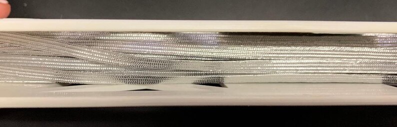 18 Metallic Silver Braid Fabric Trim 18 Yards