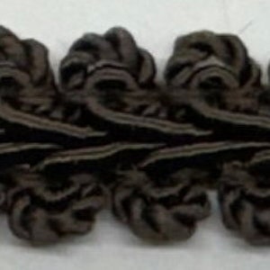 1/2" Dark Brown French Chinese Gimp Braid Fabric Trim 7 Yards Conso E11