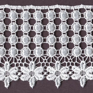 3&quot; white venice venise lace fabric trim 5 yards