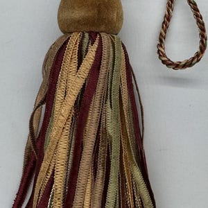5" Gold Burgundy Light Sage Ball Tassel Tassels Lot Of 2 Home Decor