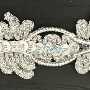 1&quot; Metallic Silver Braid Gimp Fabric Costume Trim Trimming 5 Yards
