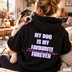 Dog Mom Hoodie, My Dog Is My Favourite Teammate Sweatshirt, Dog Lover Gift for Women, Cute Dog Hoodie, Dog Training Back Print