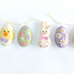 PDF Pattern and Instructions for Easter Garland. Felt Garland. Instant ...