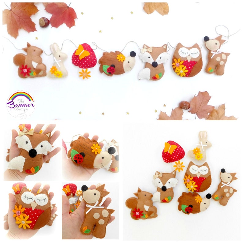 Sew Your Own Felt Woodland Garland Kit. Felt Kit. Sew Your Etsy