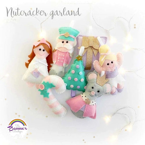 Sew Your Own Felt Pastel Garden Garland. Felt Garland. Sewing Etsy