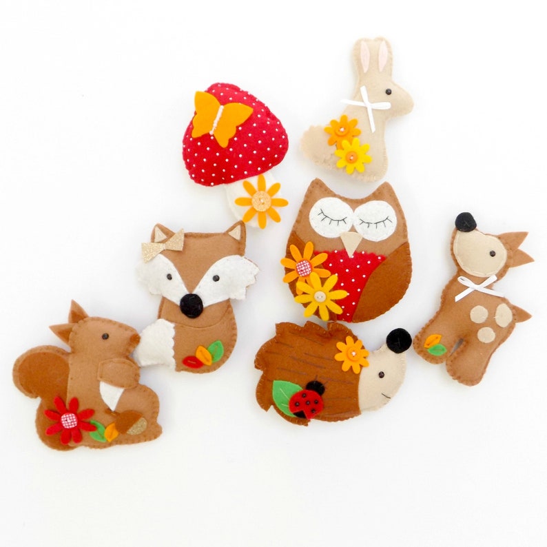 Sew Your Own Felt Woodland Garland Kit. Felt Kit. Sew Your Etsy