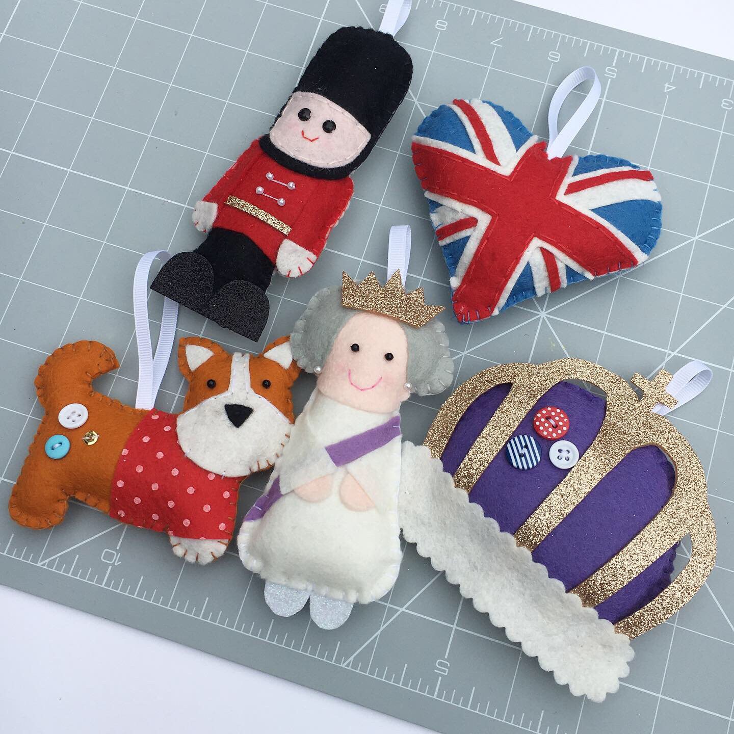PDF Pattern for Set of Jubilee Themed Decorations. Digital Etsy UK