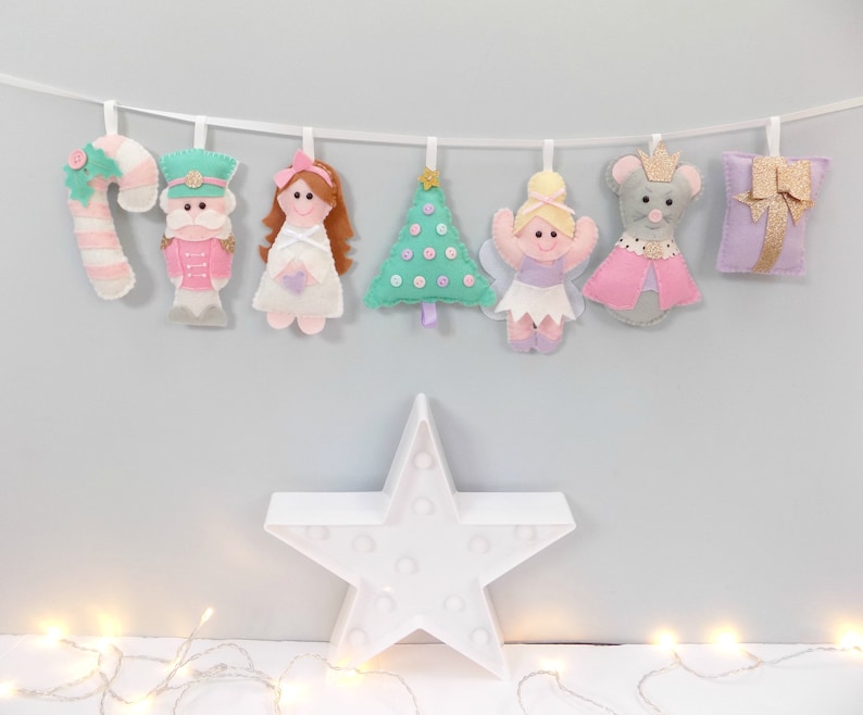 Sew your own Nutcracker garland kit. Felt sewing kit. Felt Etsy