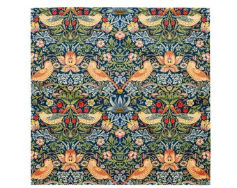 Strawberry Thief William Morris Design All-Over Print Bandana 3 Sizes Microfiber Art Nouveau c. 1880