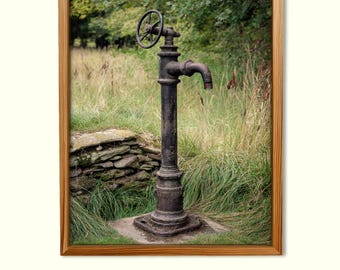 Rustic Water Pump Wall Art