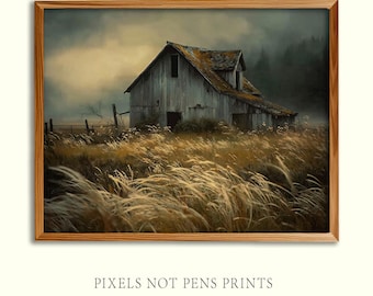 Weathered Old Barn Rustic Country Wall Art