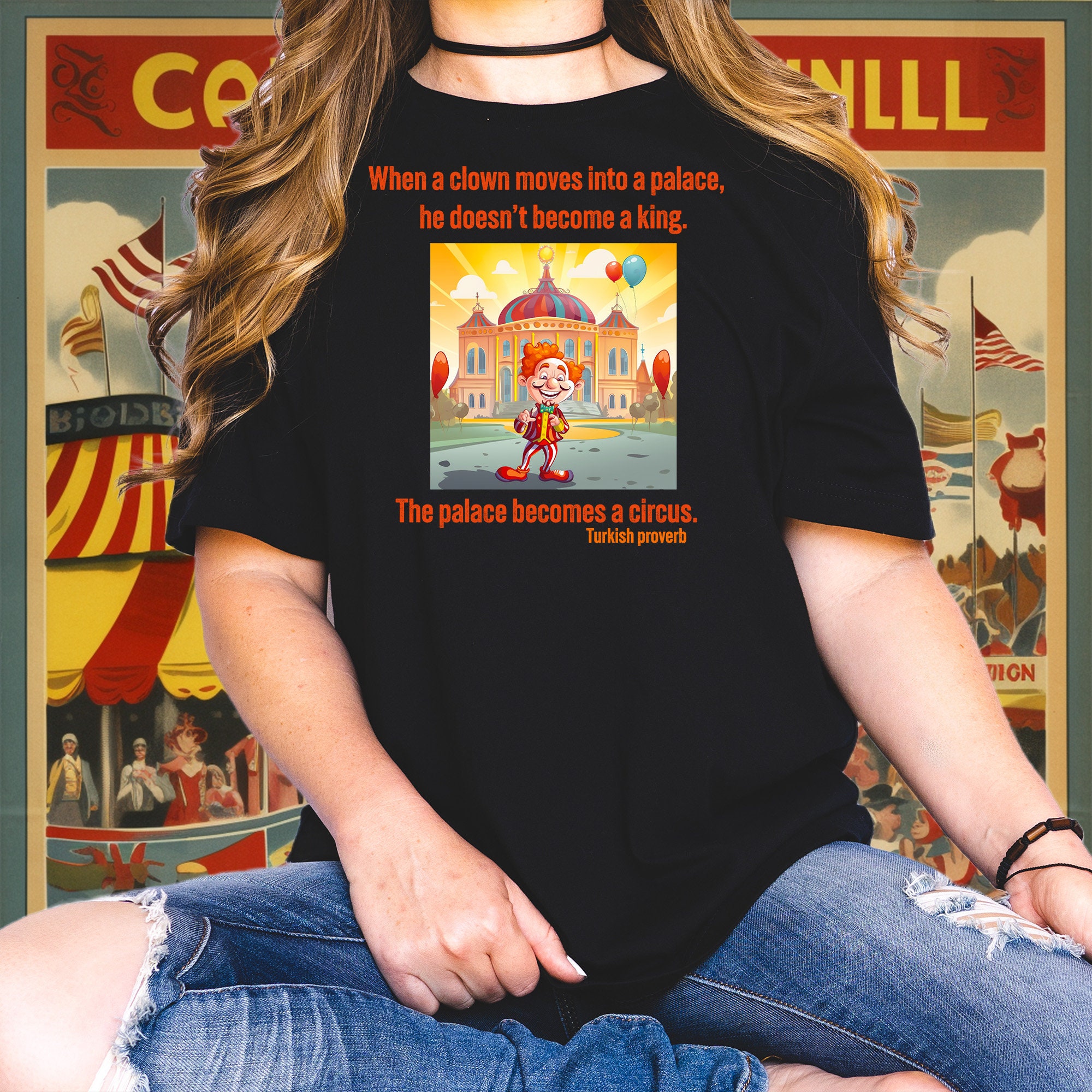 SAINT M×××××× DENIMTEARS CLOWN SS TEE-