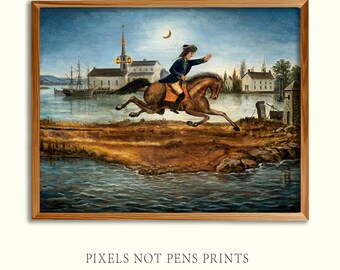 Colonial Midnight Ride Lantern Signal Wall Art