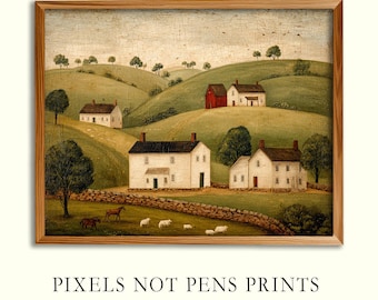 Early American Style Spring Farm Wall Art