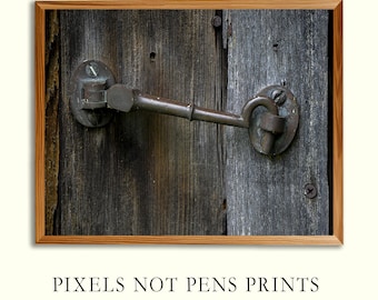 Antique Iron Door Latch Rustic Farm Hardware Still Life