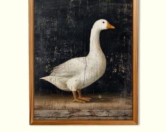 Primitive Goose Folk Art Print