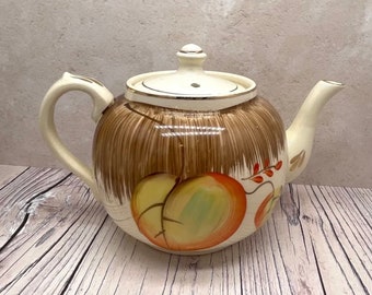 Vintage Made in England Autumn Leaf Teapot