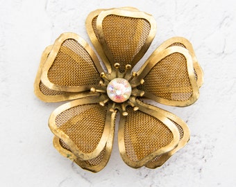 Vintage Metal Net Flower