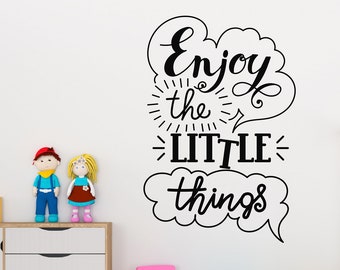 Enjoy The Little Things Wall Decals |  | Wall Decal Art | Stickers | Kids Wall Decals | Nursery Decals | Playroom Decals | Positive Stickers