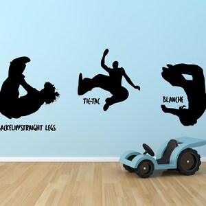 Wall Decal Parkour, Three Parkour Wall Decals With Title, Wall Decal, Wall Sticker, Vinyl Home Decoration, Vinyl Wall Decal, Removable Vinyl