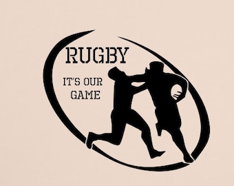 Wall Decal Rugby Wall Decal - Wall Sticker - Home Wall Decal - Office Wall Decor