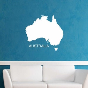 Wandtattoo Australien, Australien Wandaufkleber, Vinyl Dekoration