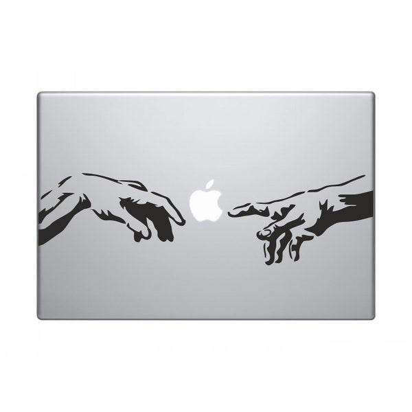 Michelangelo Hands Macbook Decal, Macbook Sticker for MacBook 11" 13" 15" 17" Size, Laptop Decal, Vinyl Stickers, Decal Vinyl Stickers