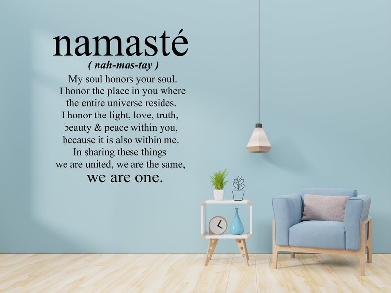 Namaste Wall Decal Namaste Wall Art Yoga Wall Decal Vinyl Wall Decal Namaste Office Wall Art Decor Yoga Studio Wall Decal image 5