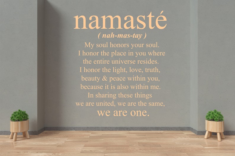 Namaste Wall Decal Namaste Wall Art Yoga Wall Decal Vinyl Wall Decal Namaste Office Wall Art Decor Yoga Studio Wall Decal image 6