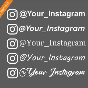 Personalizza il tuo adesivo Instagram, decalcomania in vinile, decalcomania per auto Instagram
