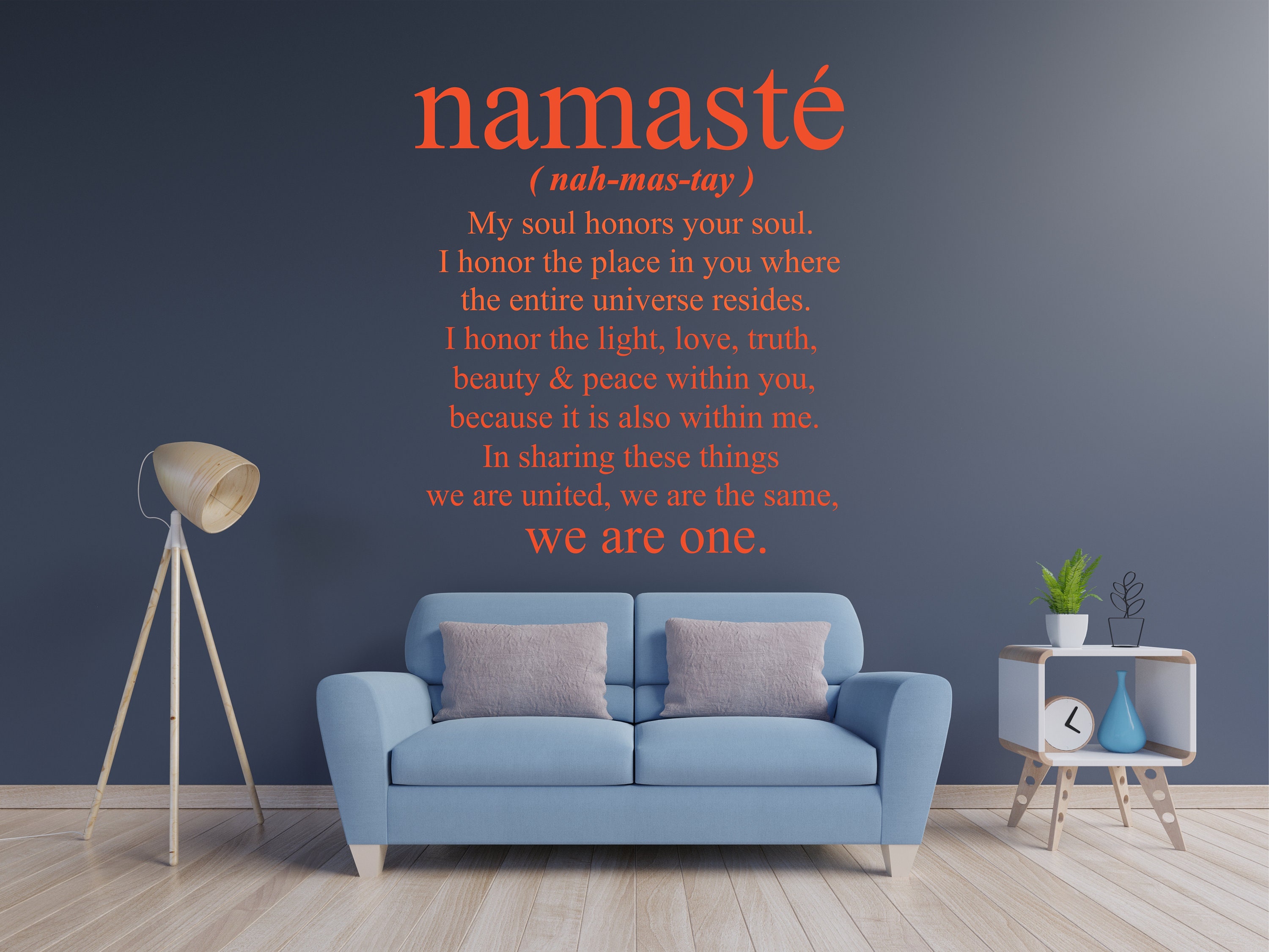 Namaste Wall Decal Namaste Wall Art Yoga Wall Decal Etsy
