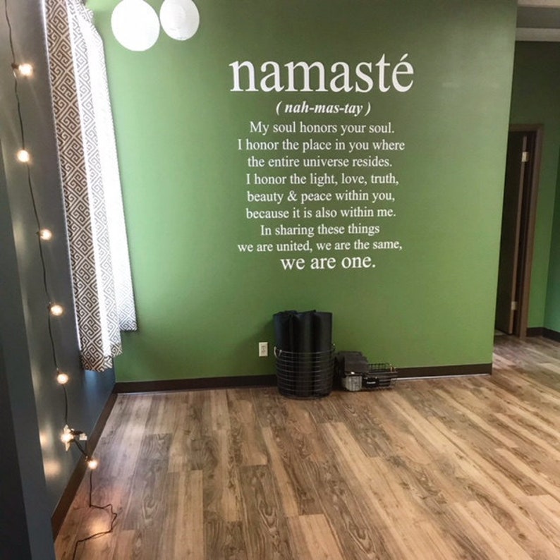 Namaste Wall Decal Namaste Wall Art Yoga Wall Decal Vinyl Wall Decal Namaste Office Wall Art Decor Yoga Studio Wall Decal image 2