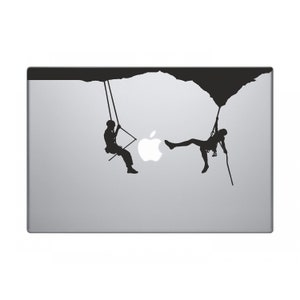 Mountain Climber Decal – Hiking Laptop Sticker – MacBook Vinyl – Adventure Vinyl Art