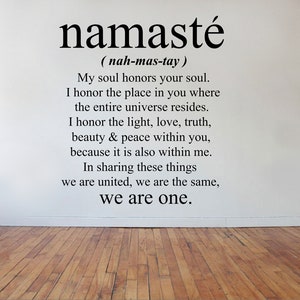 Namaste Wall Decal Namaste Wall Art Yoga Wall Decal Vinyl Wall Decal Namaste Office Wall Art Decor Yoga Studio Wall Decal image 9