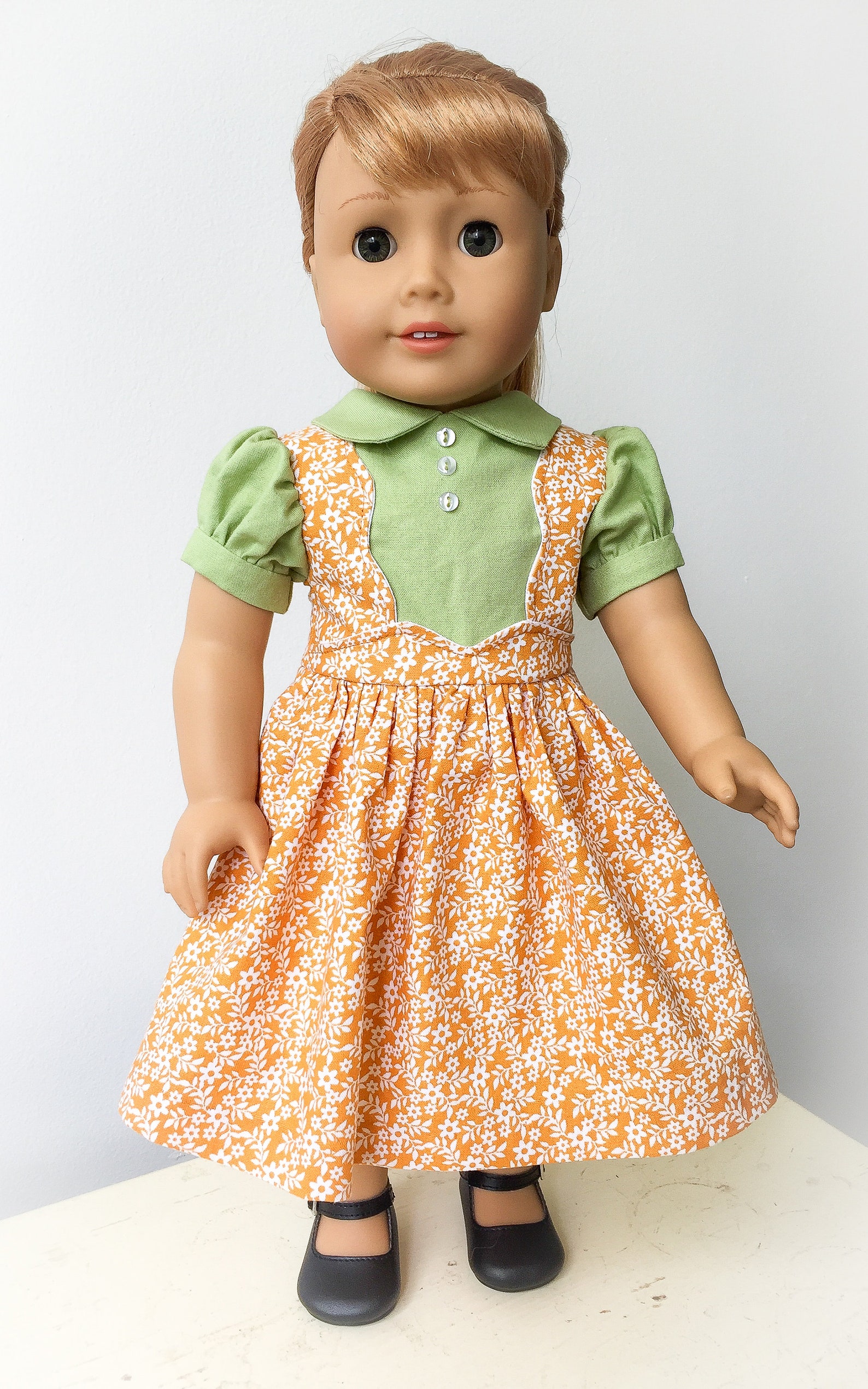 PDF Sewing Pattern, 18 Doll Clothes Scalloped Serenade, 1930's Dress